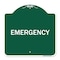 Signmission Designer Series Sign-Emergency, Green & White Aluminum Architectural Sign, 18" x 18", GW-1818-24107 A-DES-GW-1818-24107 - alternate 1